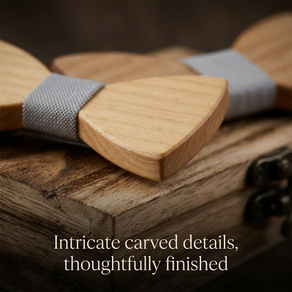 MAHOOSIVE M441 wooden bow tie photo 8