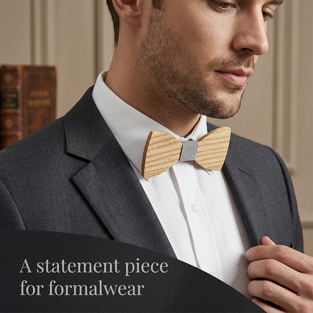 Maple wooden bow tie - Lineage: Roots and Branches - MAHOOSIVE