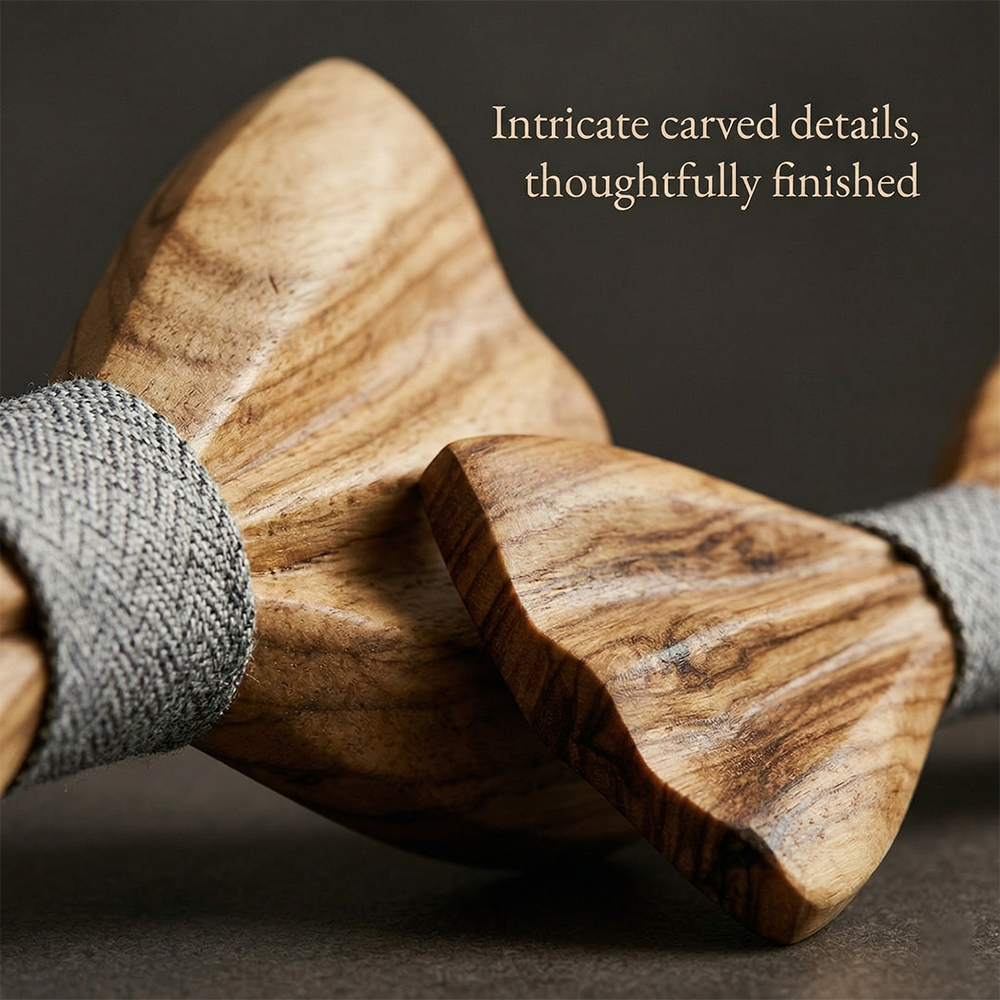 MAHOOSIVE M443 wooden bow tie photo 8