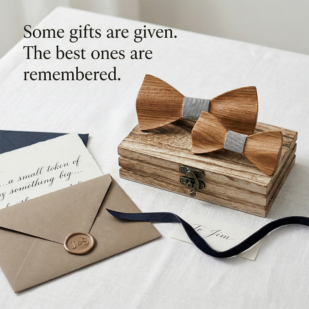 MAHOOSIVE M444 wooden bow tie photo 2