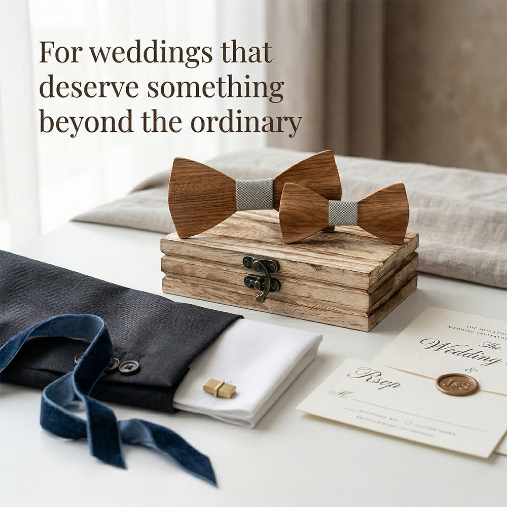 MAHOOSIVE M444 wooden bow tie photo 7
