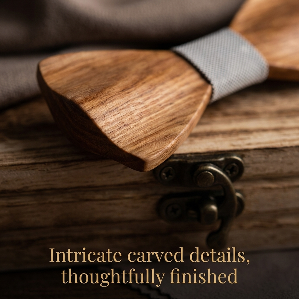MAHOOSIVE M444 wooden bow tie photo 8