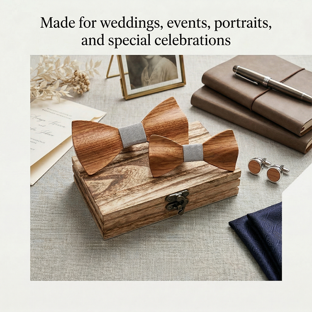 MAHOOSIVE M444 wooden bow tie photo 10