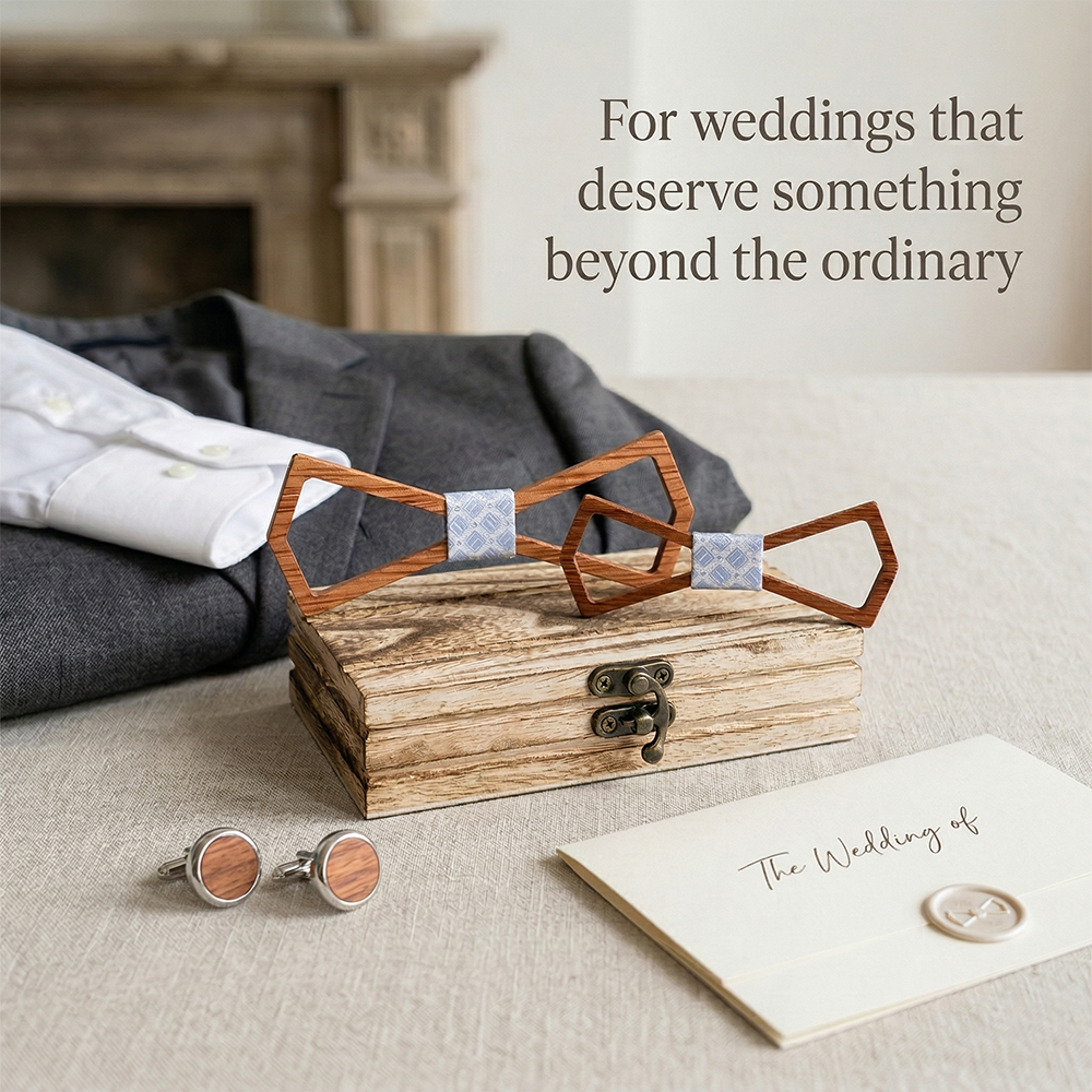 MAHOOSIVE M446 wooden bow tie photo 7