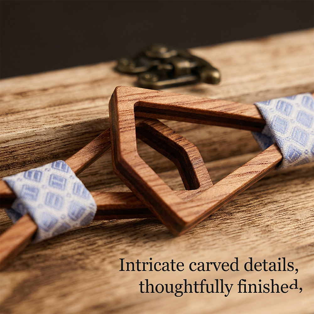 MAHOOSIVE M446 wooden bow tie photo 8