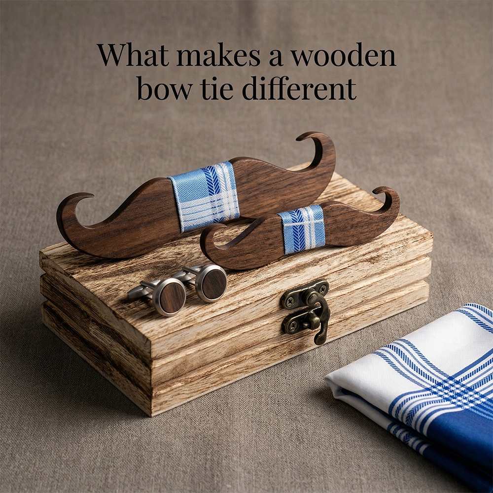 MAHOOSIVE M447 wooden bow tie photo 4