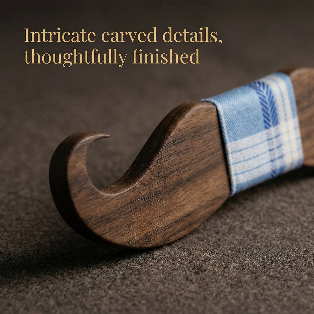MAHOOSIVE M447 wooden bow tie photo 8
