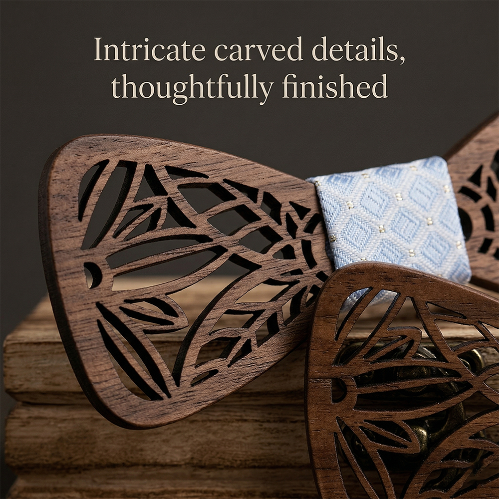 MAHOOSIVE M448 wooden bow tie photo 8