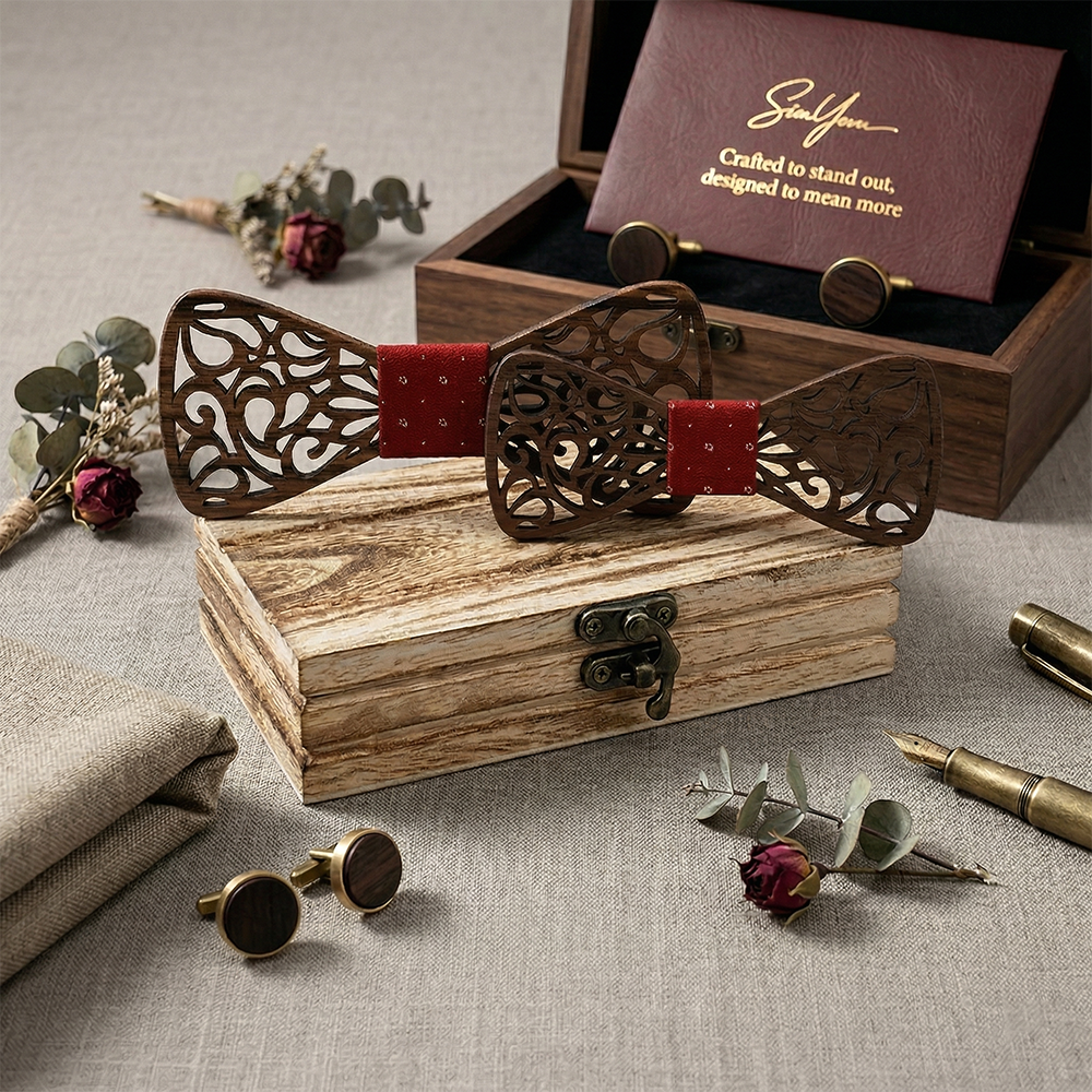 MAHOOSIVE M449 wooden bow tie photo 3