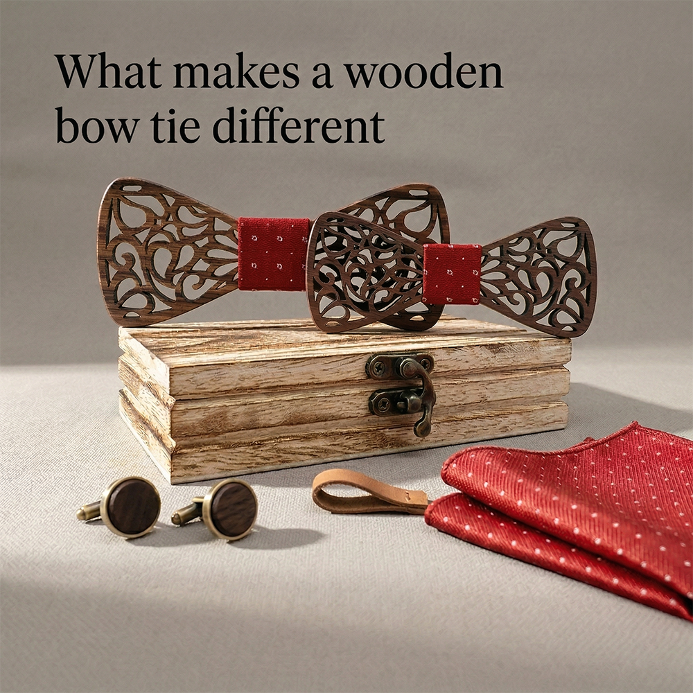 MAHOOSIVE M449 wooden bow tie photo 4