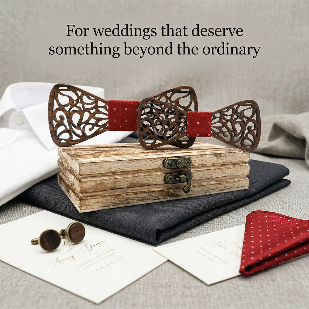MAHOOSIVE M449 wooden bow tie photo 7