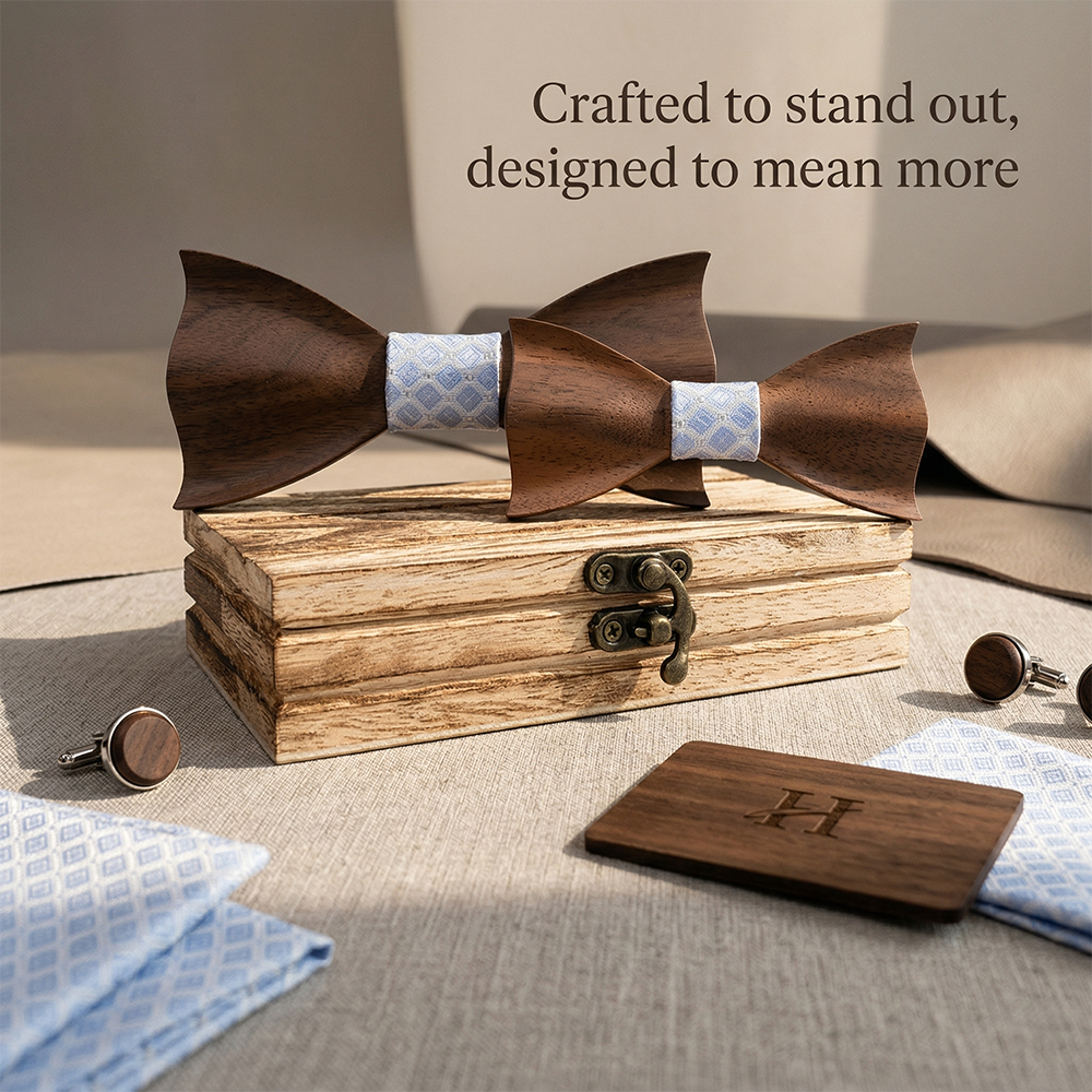 MAHOOSIVE M450 wooden bow tie photo 3