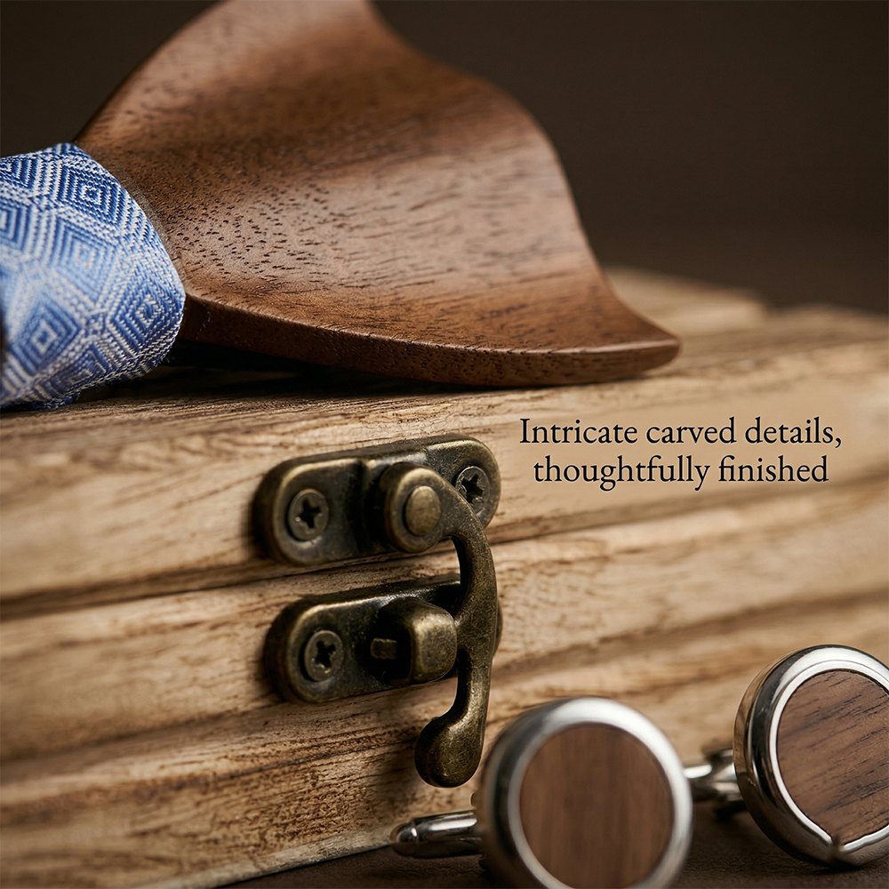 MAHOOSIVE M450 wooden bow tie photo 8