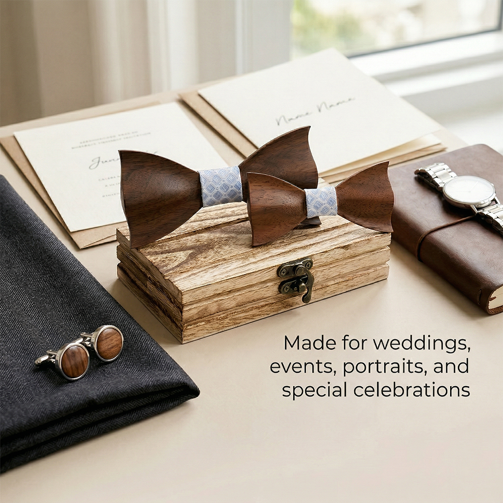 MAHOOSIVE M450 wooden bow tie photo 10
