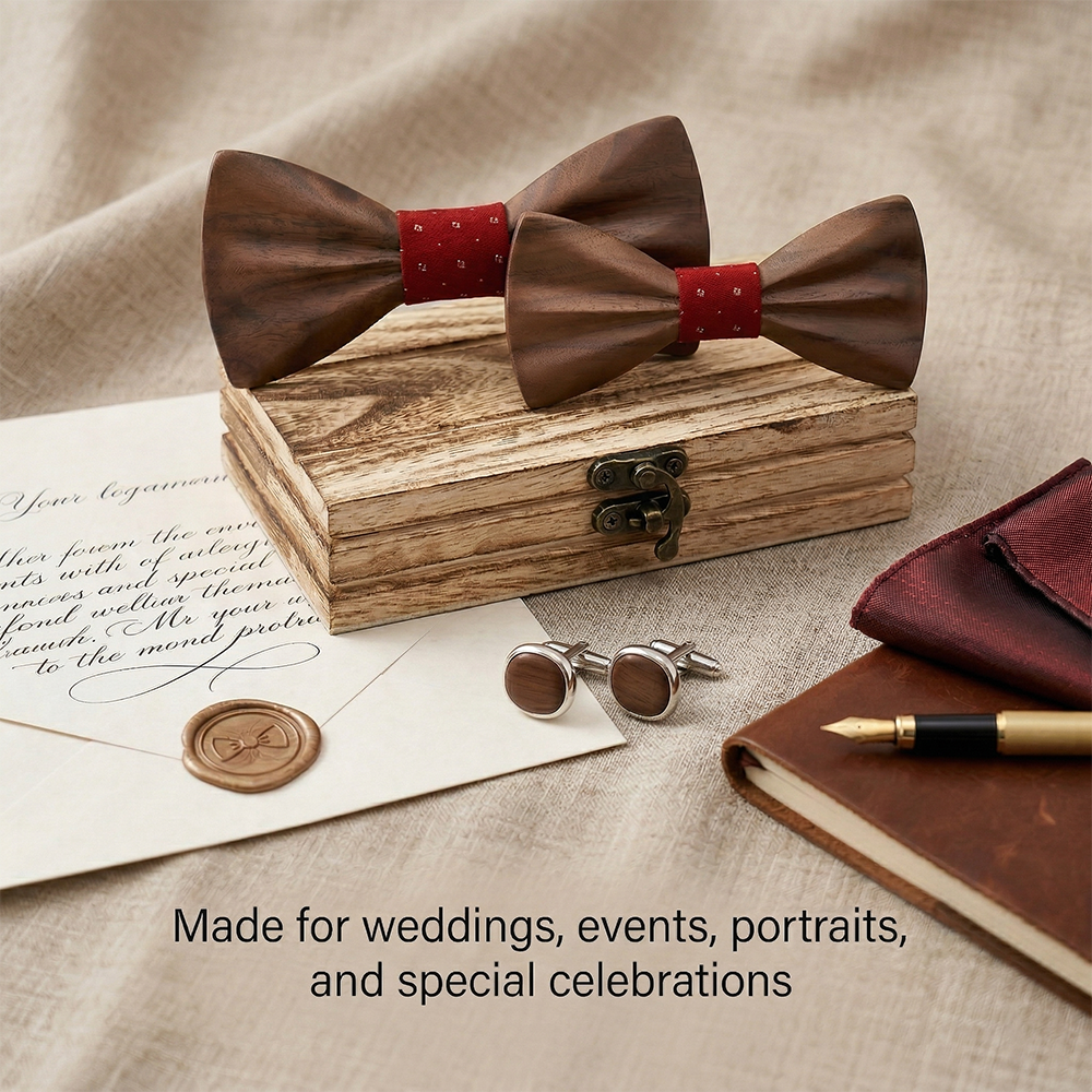 MAHOOSIVE M451 wooden bow tie photo 10