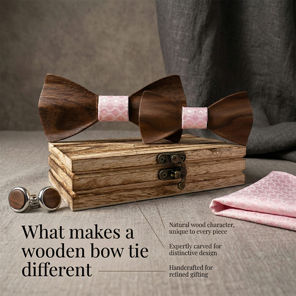 MAHOOSIVE M452 wooden bow tie photo 4