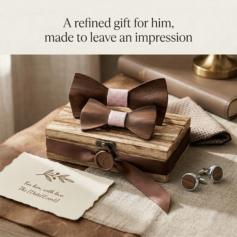 MAHOOSIVE M452 wooden bow tie photo 5