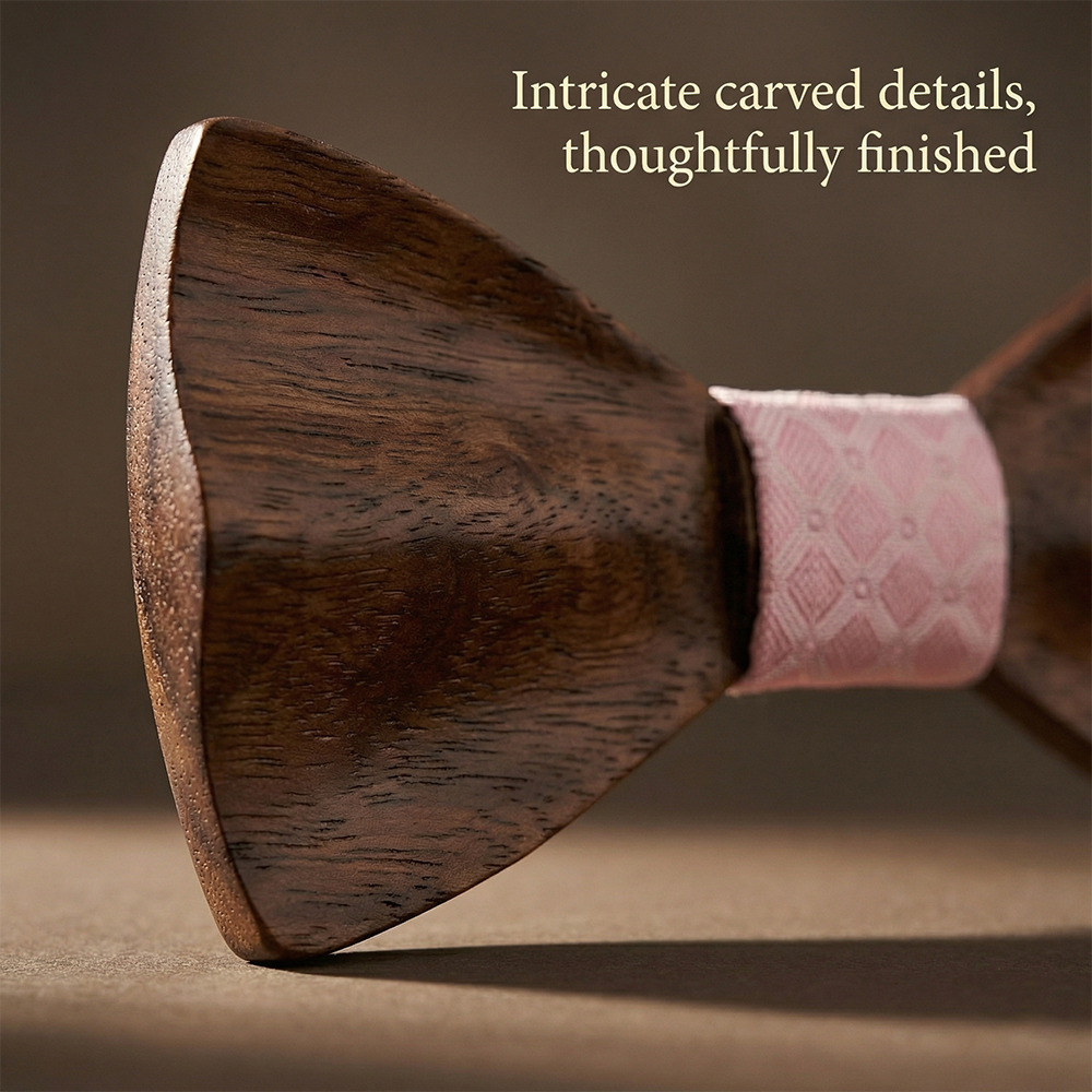 MAHOOSIVE M452 wooden bow tie photo 8