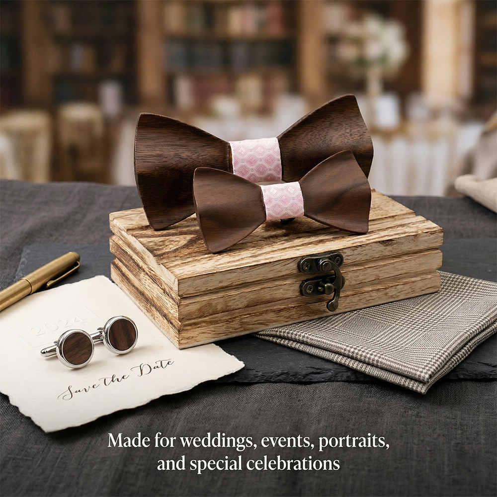 MAHOOSIVE M452 wooden bow tie photo 10