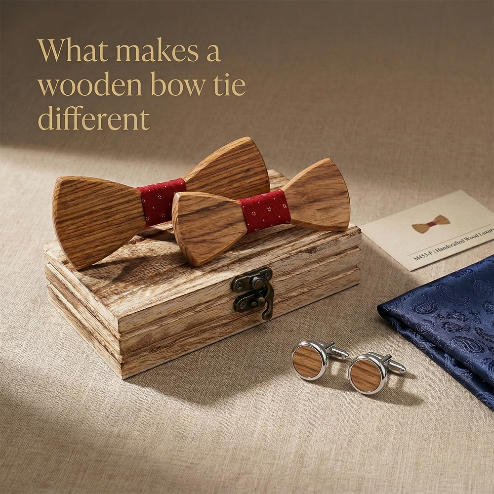 MAHOOSIVE M453 wooden bow tie photo 4