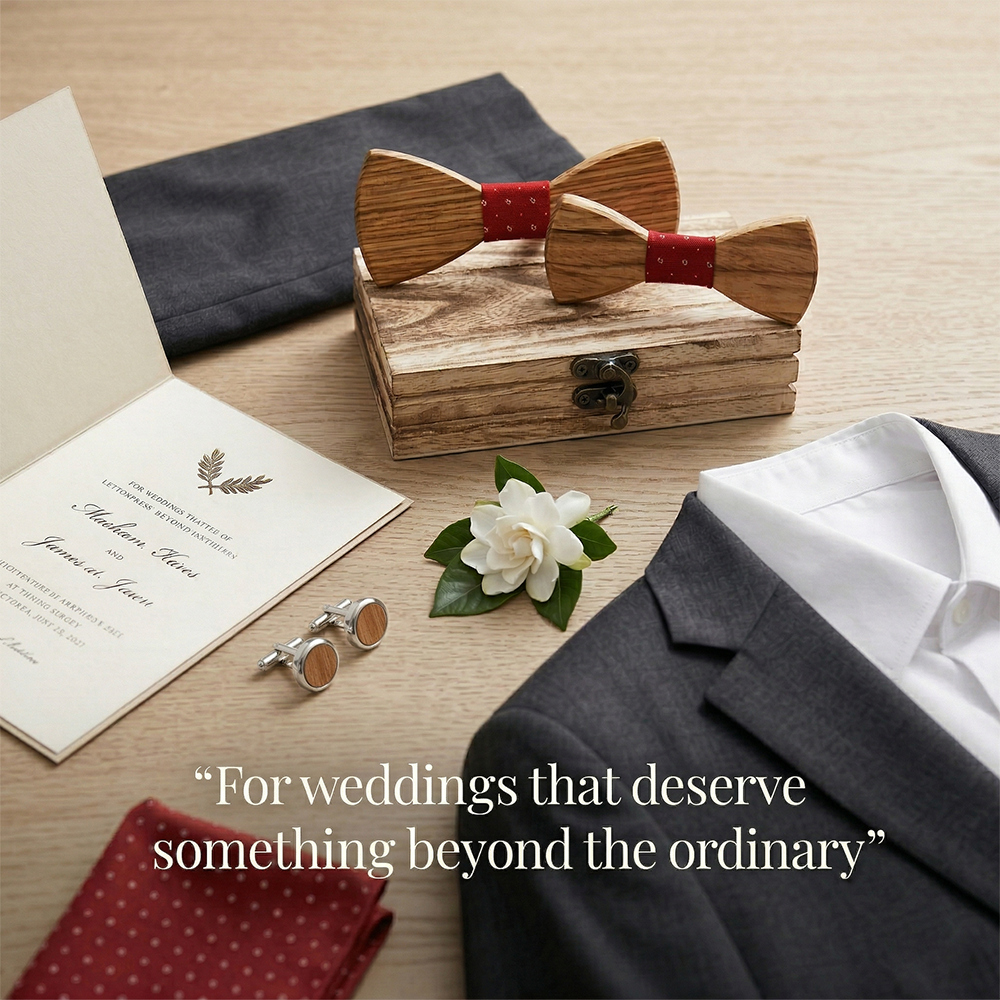 MAHOOSIVE M453 wooden bow tie photo 7