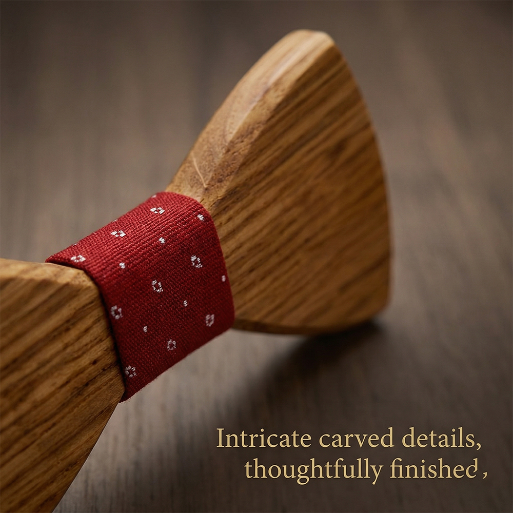 MAHOOSIVE M453 wooden bow tie photo 8