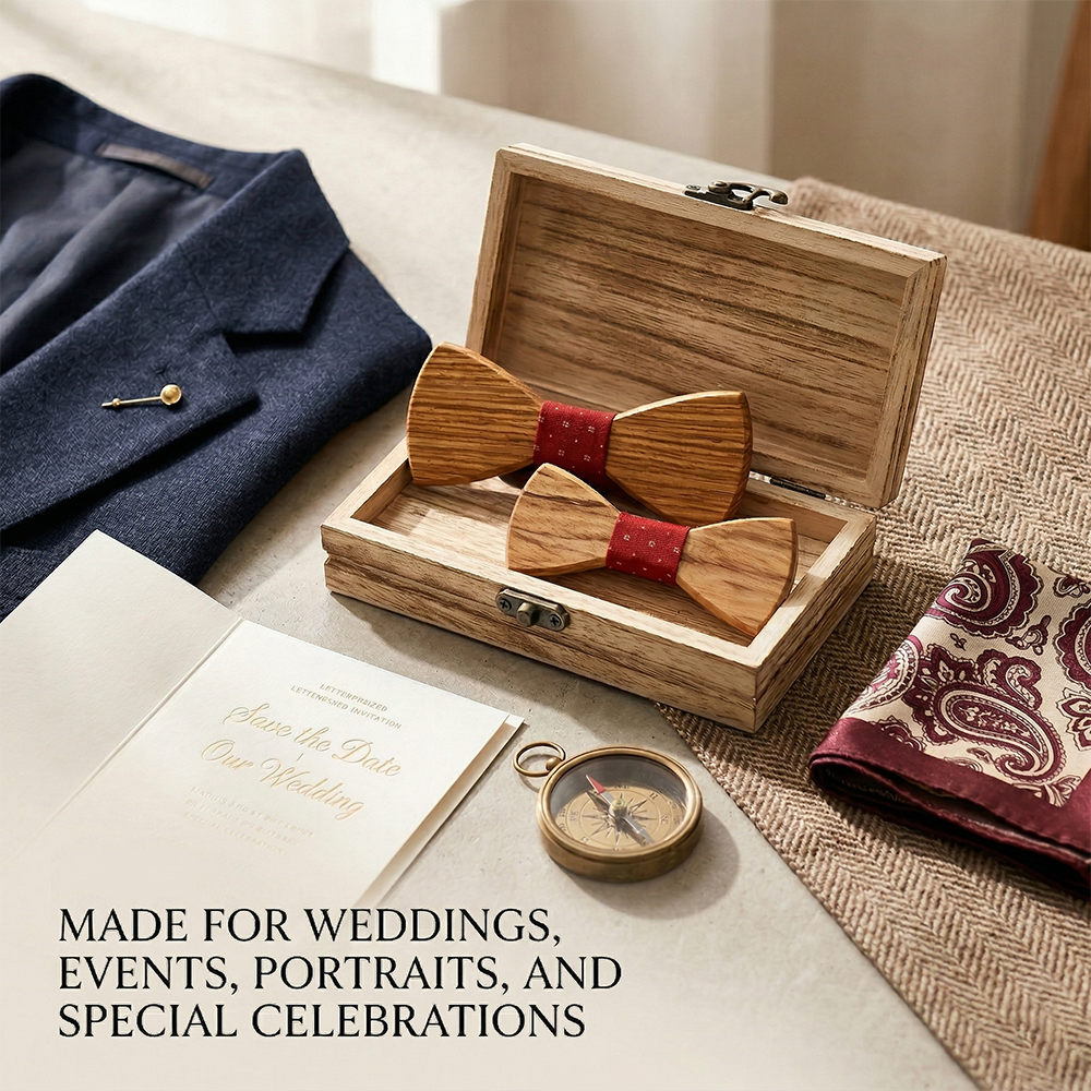 MAHOOSIVE M453 wooden bow tie photo 10