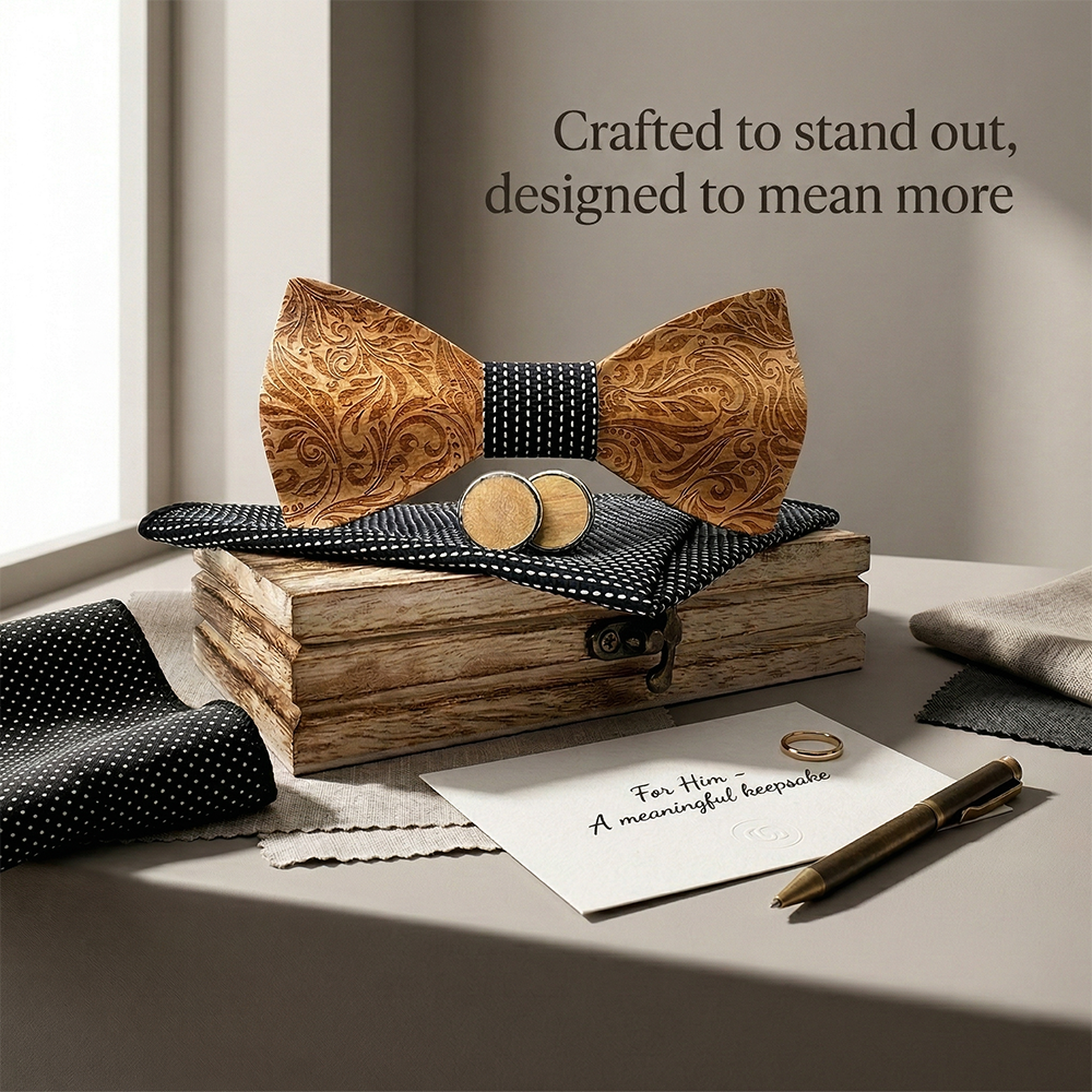 MAHOOSIVE M456 wooden bow tie photo 3