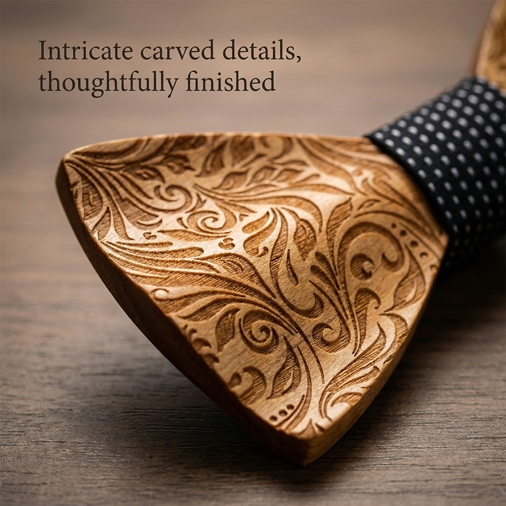 MAHOOSIVE M456 wooden bow tie photo 8