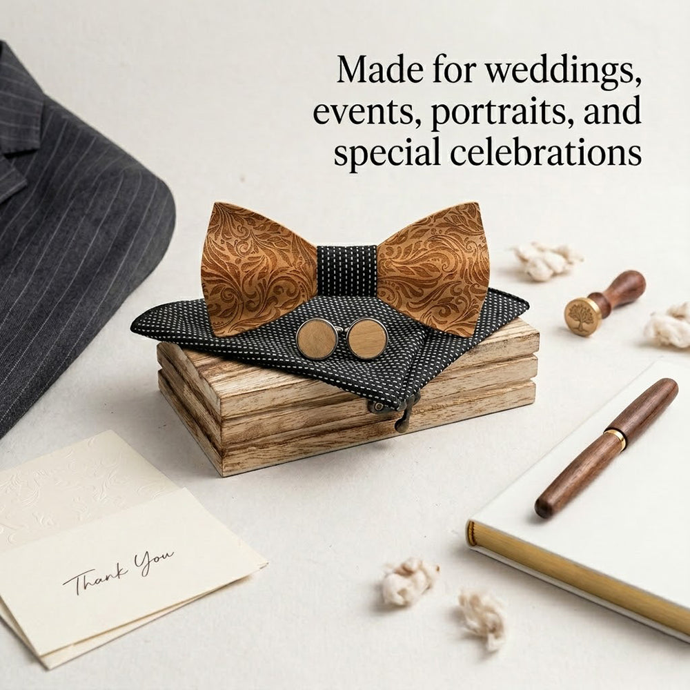 MAHOOSIVE M456 wooden bow tie photo 10
