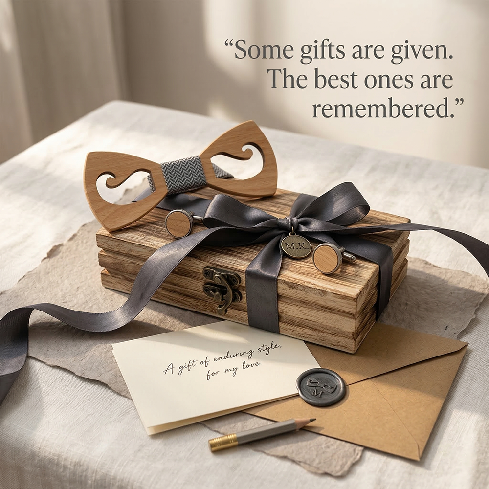 MAHOOSIVE M463 wooden bow tie photo 2