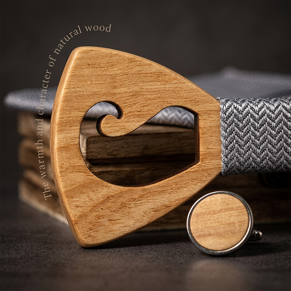 MAHOOSIVE M463 wooden bow tie photo 6