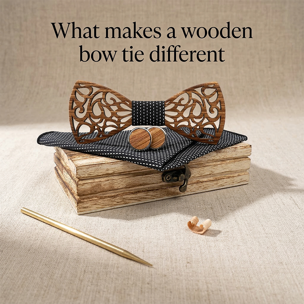 MAHOOSIVE M467 wooden bow tie photo 4
