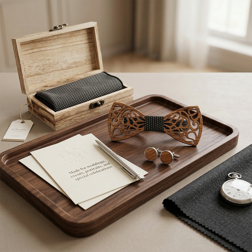 MAHOOSIVE M467 wooden bow tie photo 10