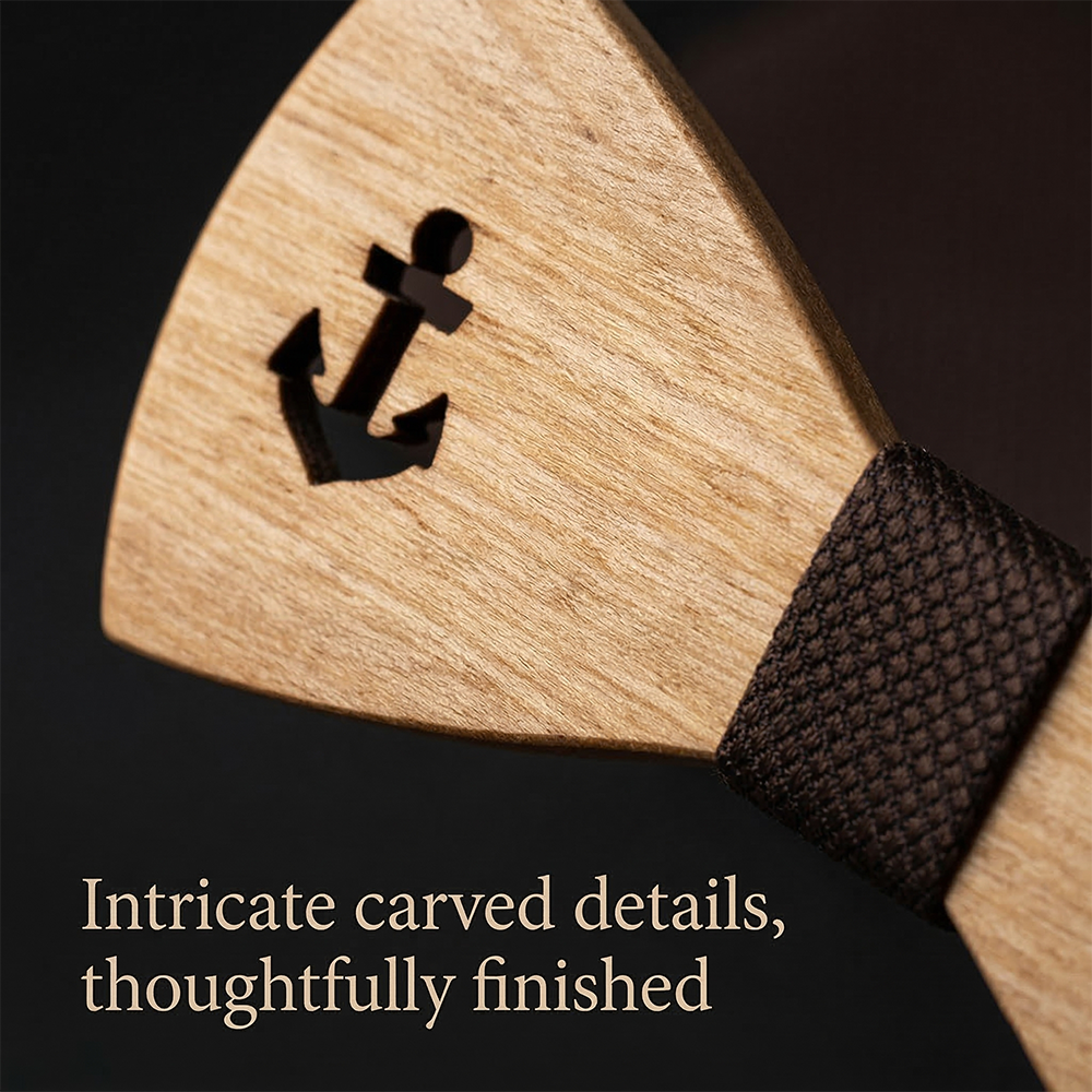 MAHOOSIVE M469 wooden bow tie photo 8