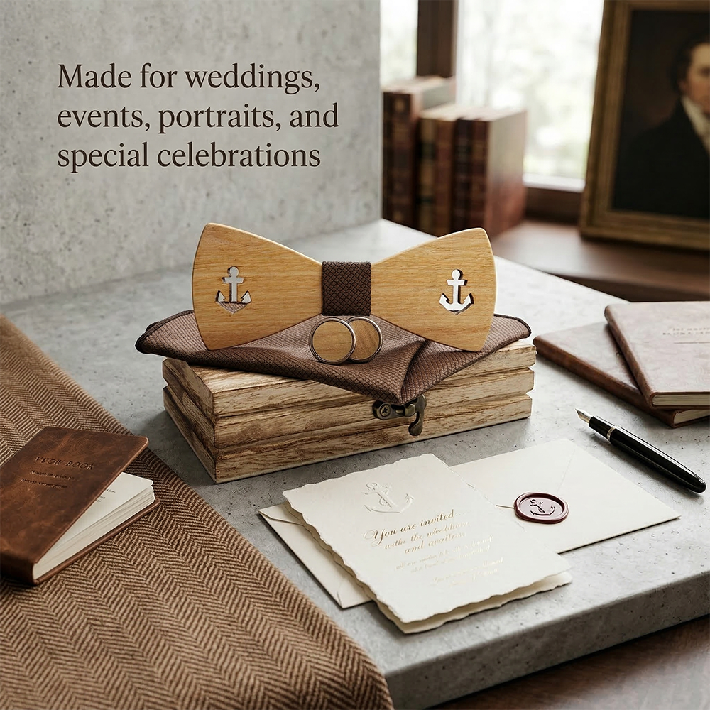 MAHOOSIVE M469 wooden bow tie photo 10
