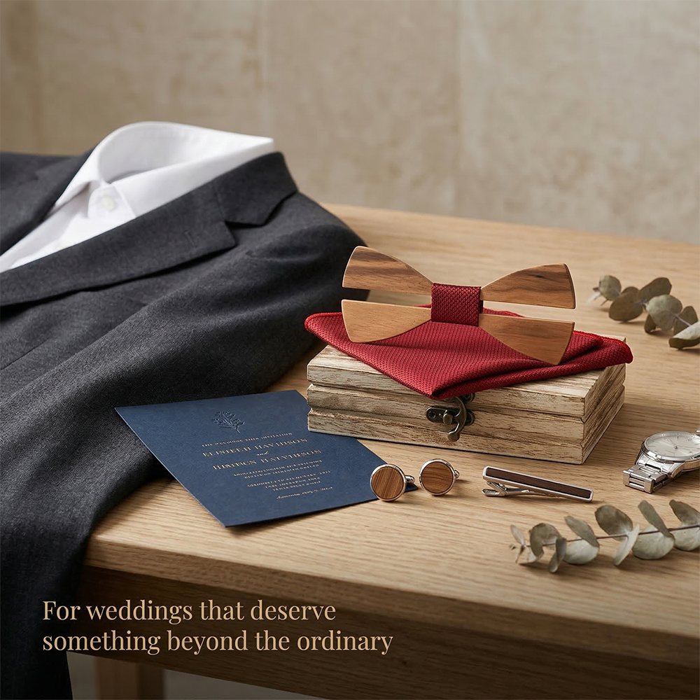 MAHOOSIVE M481 wooden bow tie photo 7