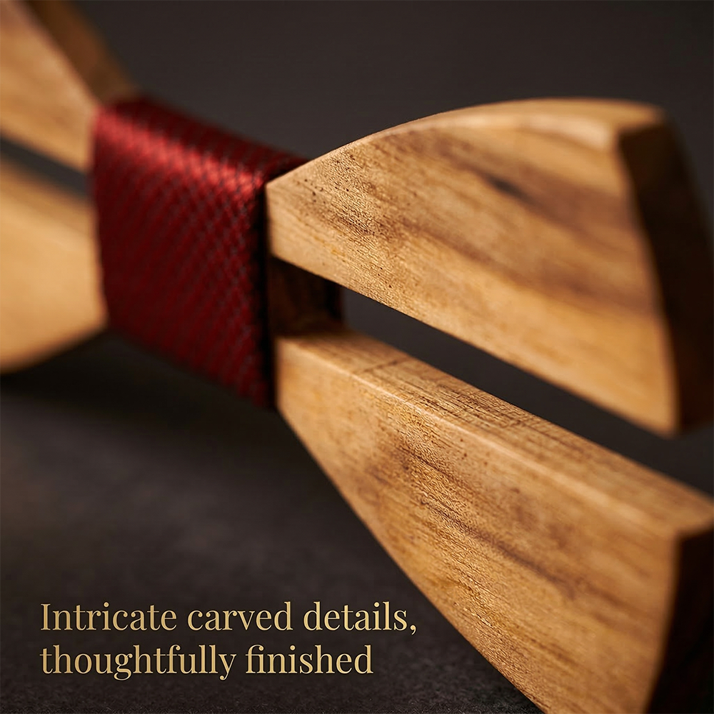 MAHOOSIVE M481 wooden bow tie photo 8