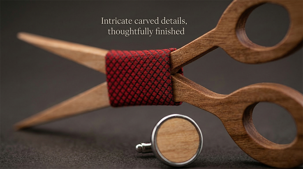 MAHOOSIVE M483 wooden bow tie photo 8