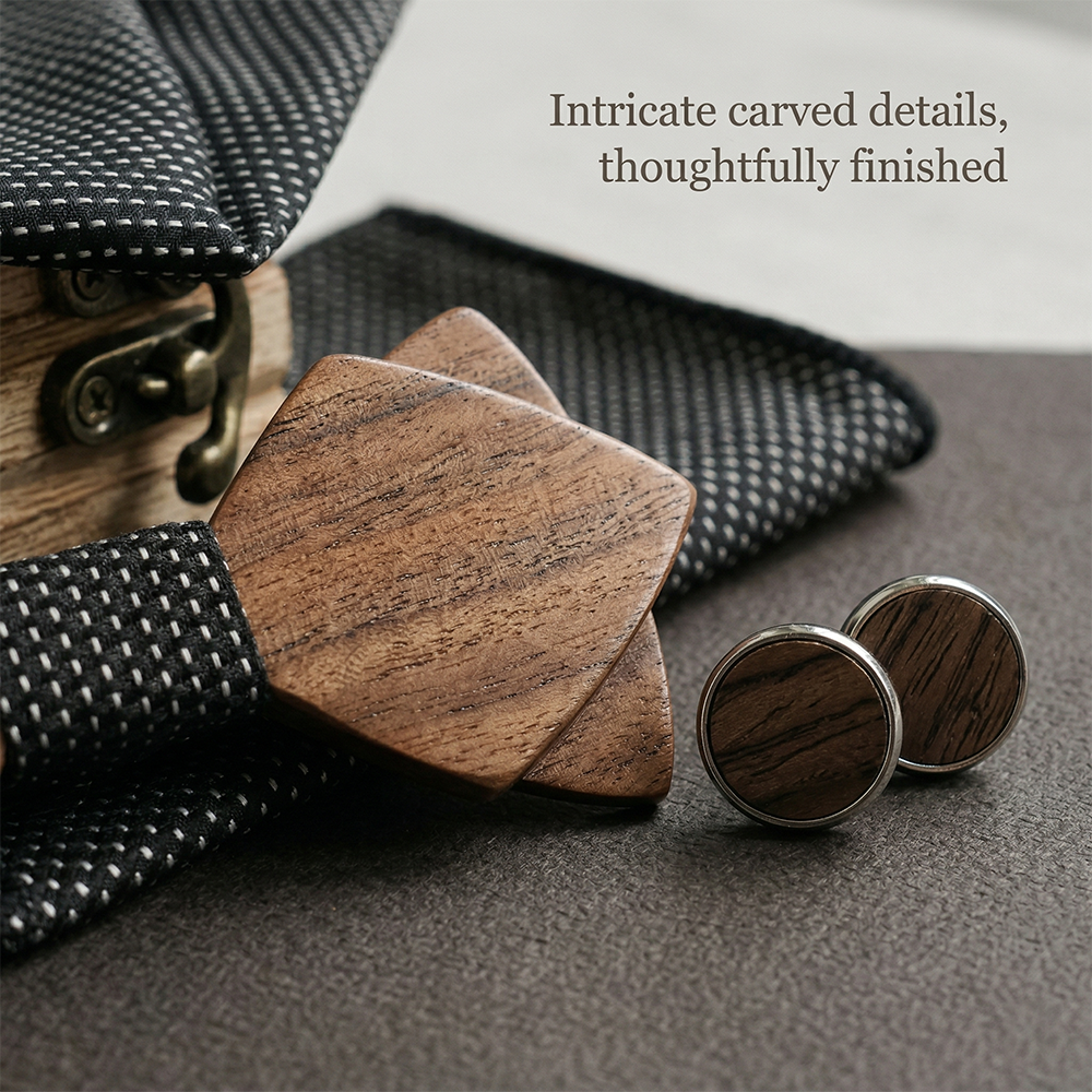 MAHOOSIVE M484 wooden bow tie photo 8