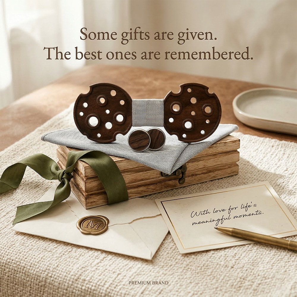 MAHOOSIVE M485 wooden bow tie photo 2
