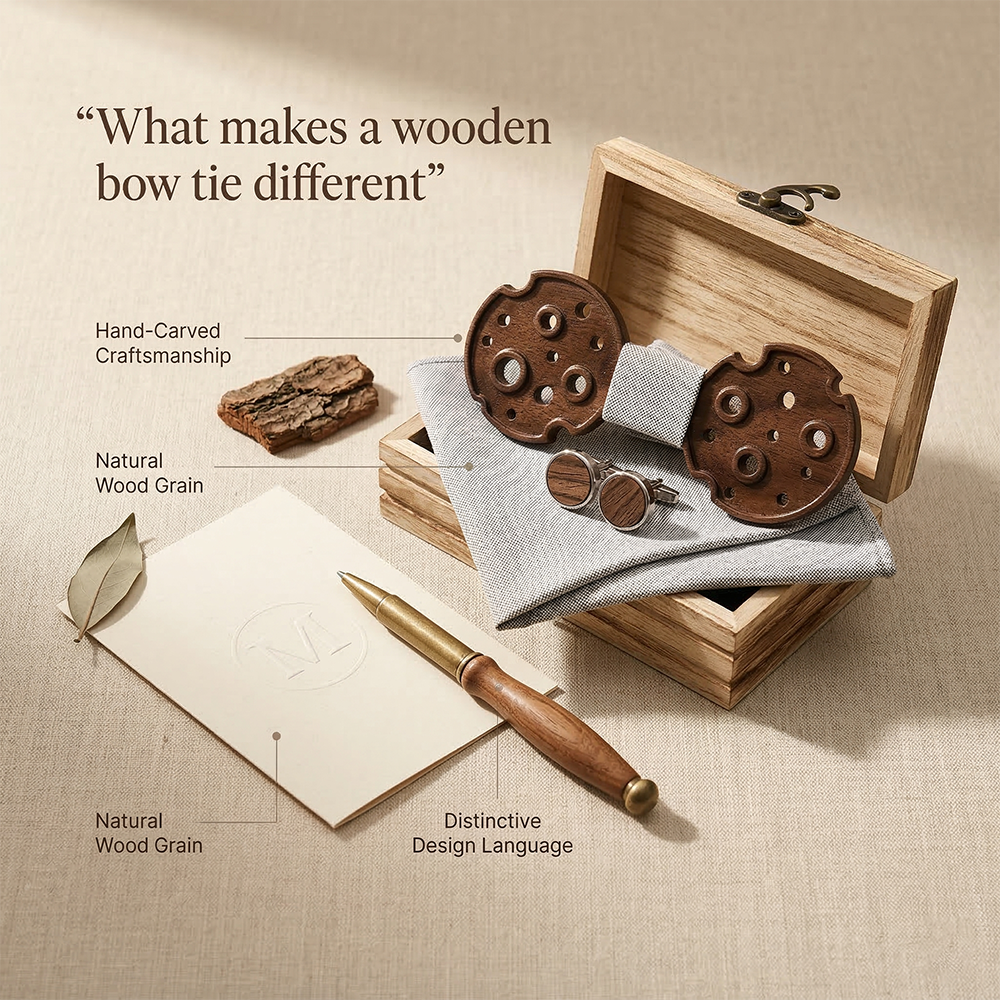MAHOOSIVE M485 wooden bow tie photo 4