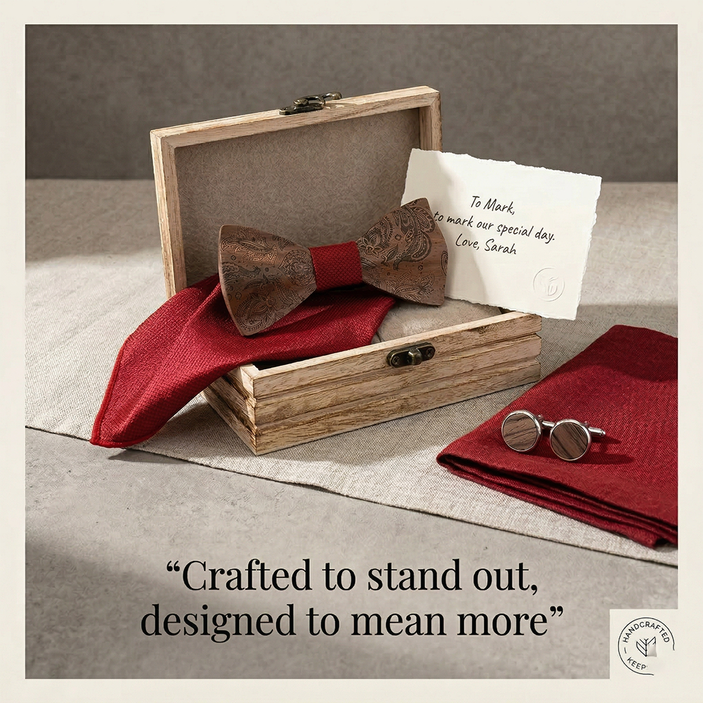 MAHOOSIVE M489 wooden bow tie photo 3
