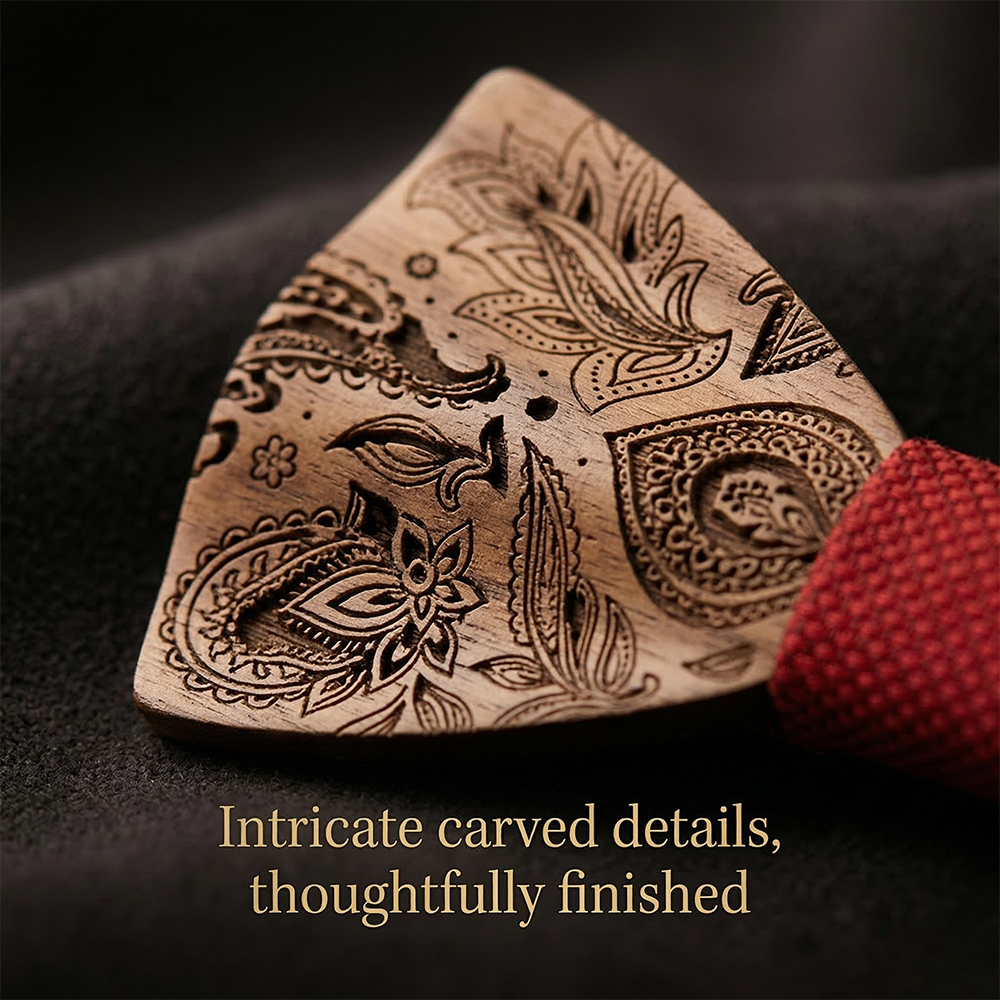 MAHOOSIVE M489 wooden bow tie photo 8