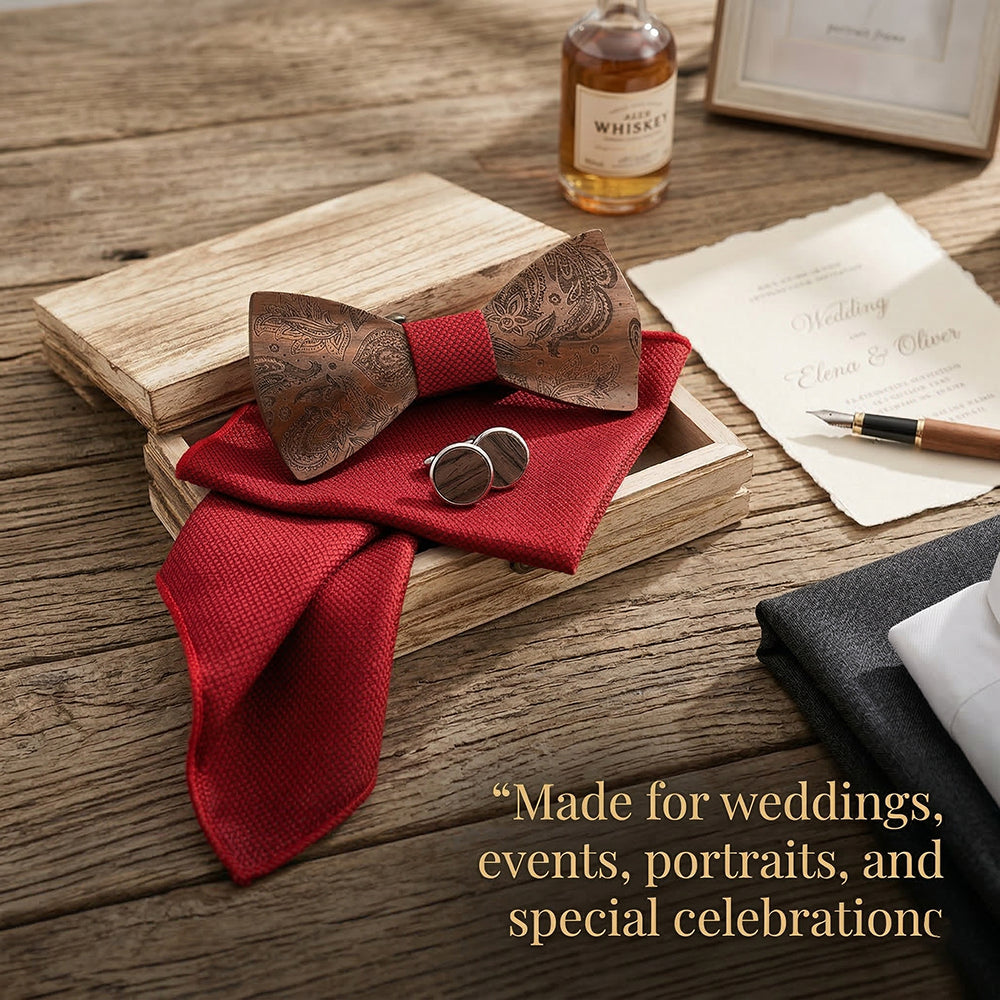 MAHOOSIVE M489 wooden bow tie photo 10
