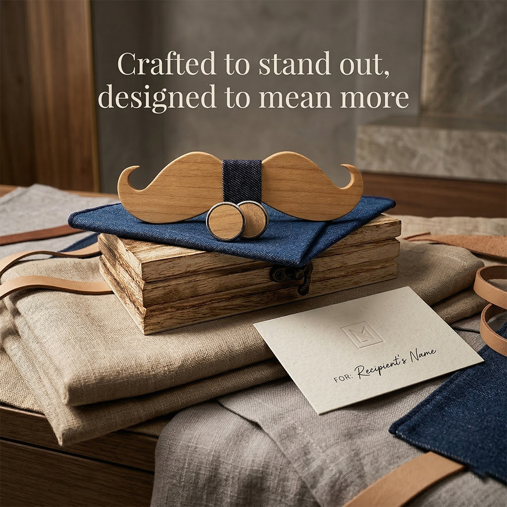 MAHOOSIVE M491 wooden bow tie photo 3