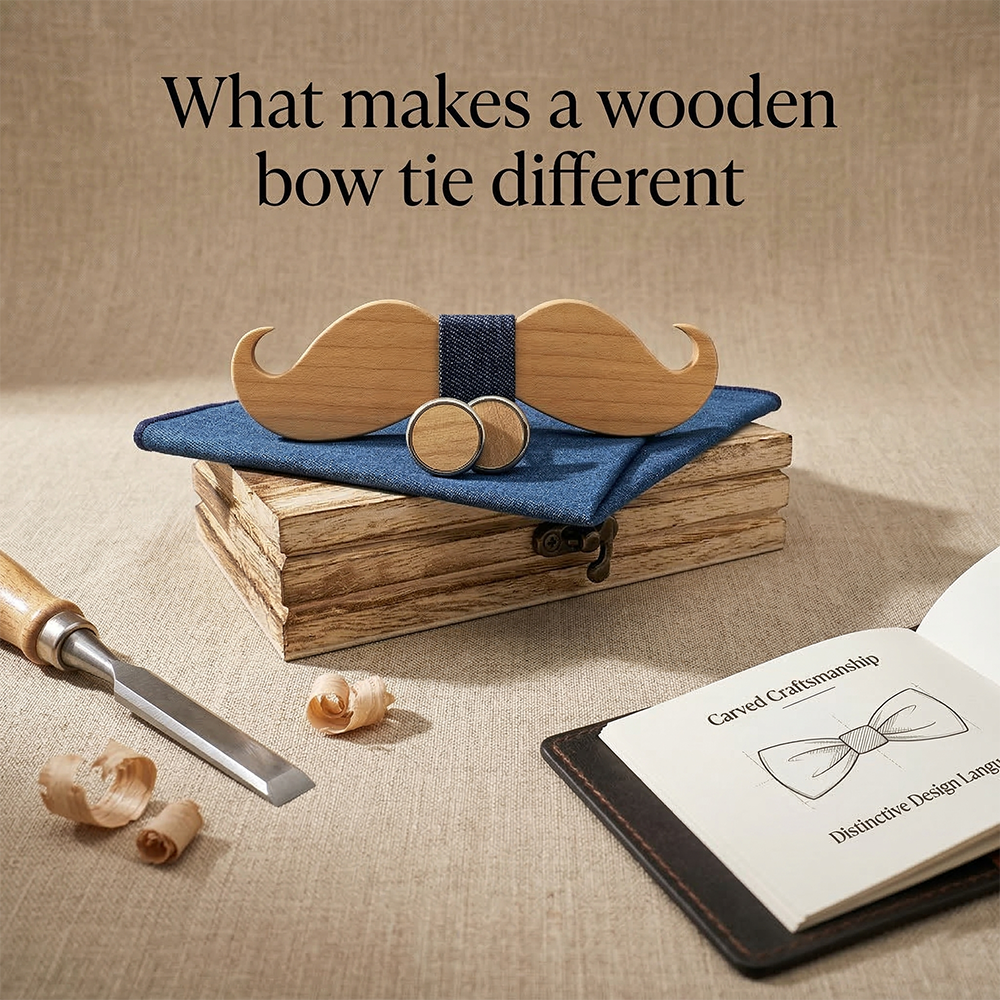 MAHOOSIVE M491 wooden bow tie photo 4