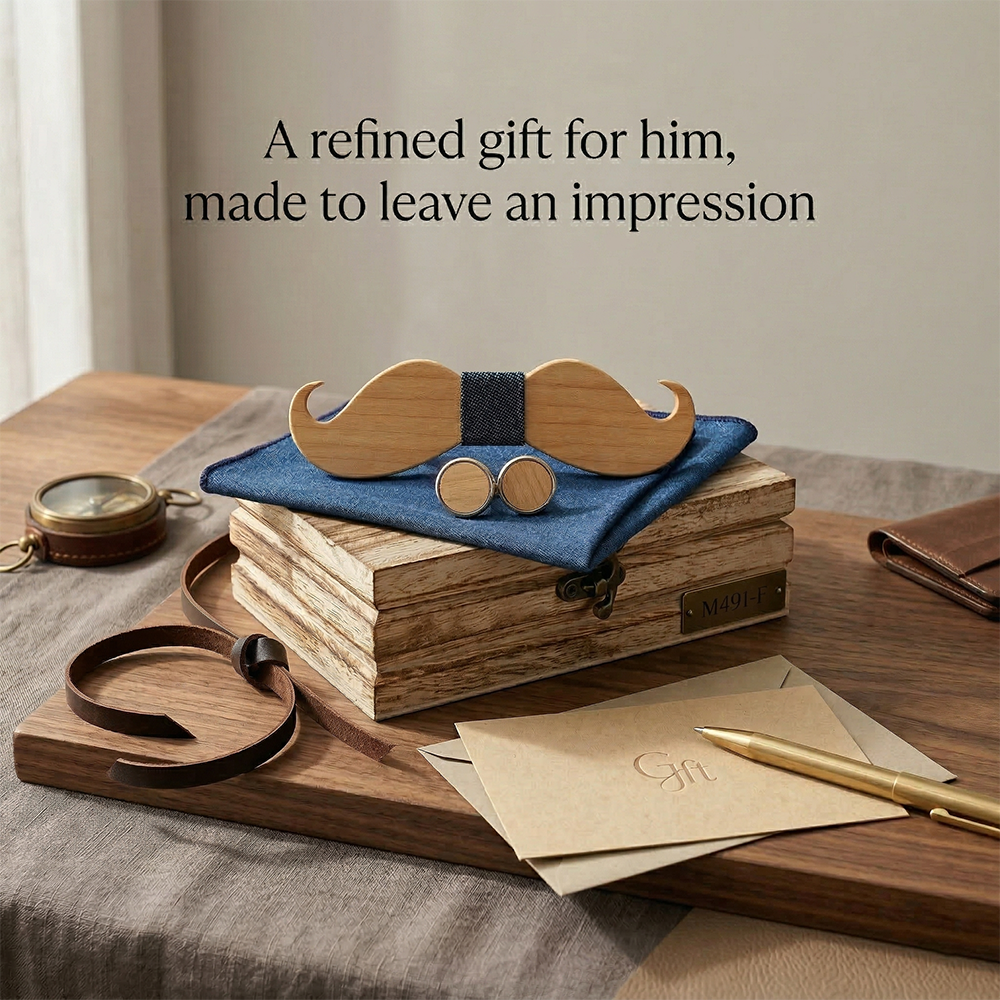 MAHOOSIVE M491 wooden bow tie photo 5
