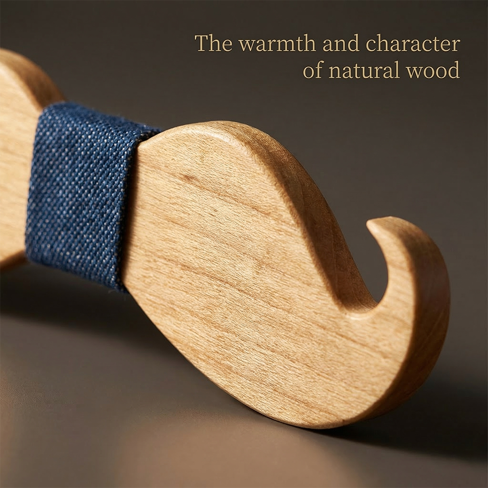 MAHOOSIVE M491 wooden bow tie photo 6