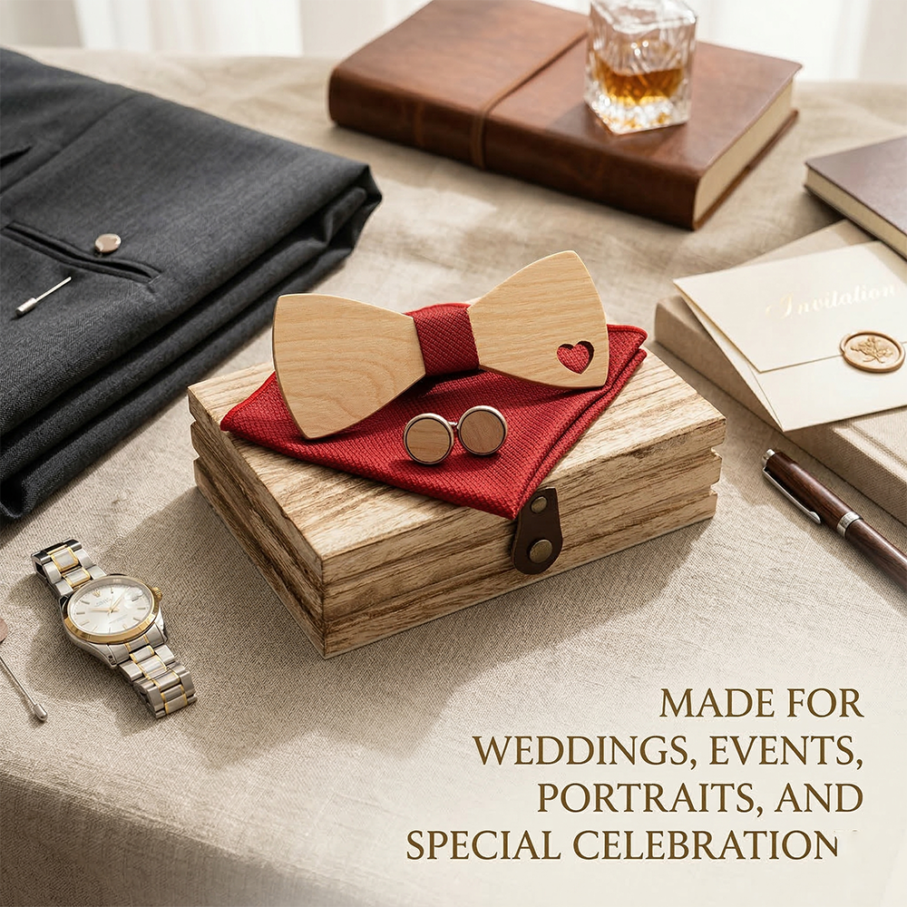 MAHOOSIVE M492 wooden bow tie photo 10
